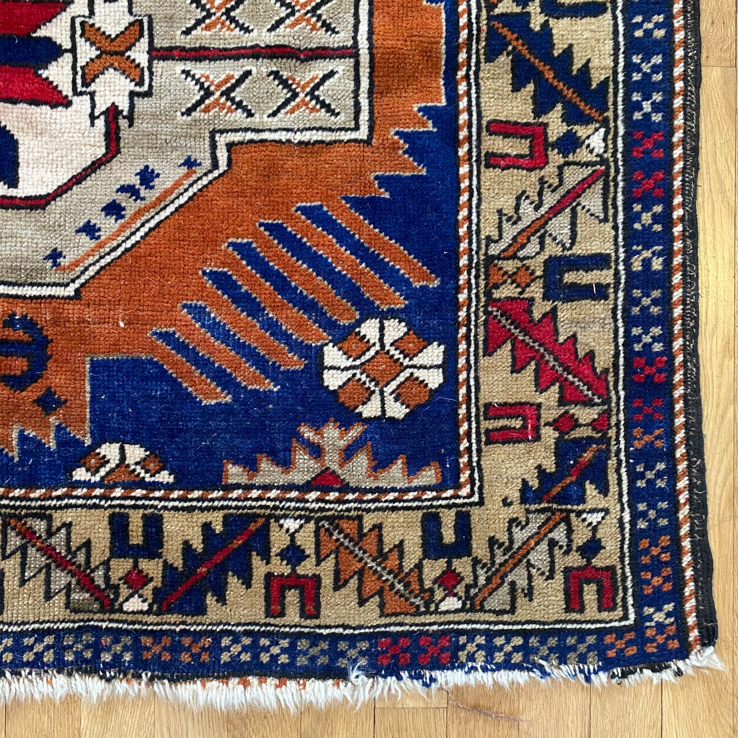 Turkish Rug, 3' 11 x 5' 9 Vintage Blue - Jessie's Oriental Rugs