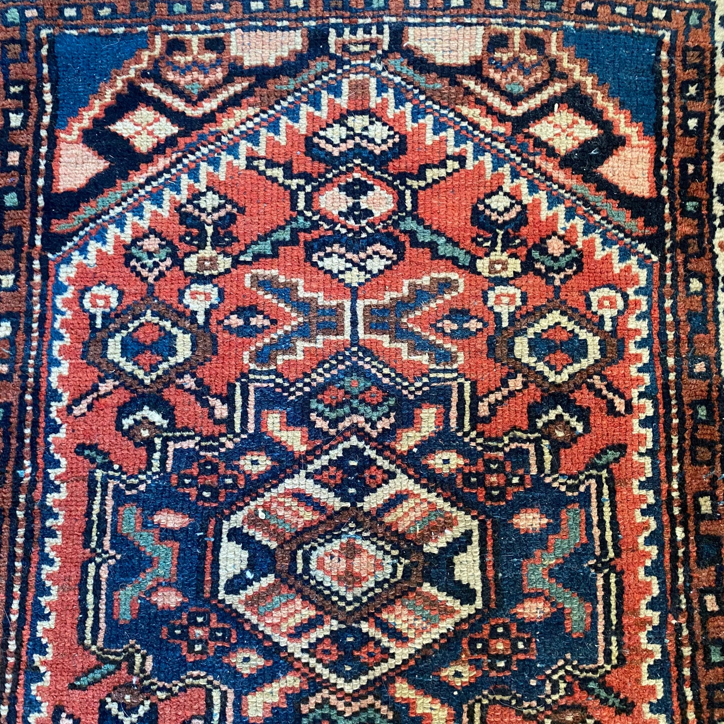 Vintage Rug, 2' x 2' 7 Red