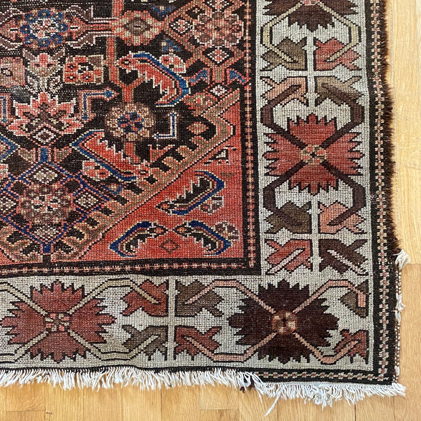 Persian Malayer, 3' 7 x 6' 4 Vintage Brown - Jessie's Oriental Rugs