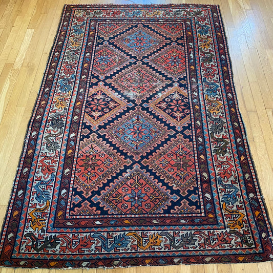 Antique Rug, 4' 1 x 6' 5 Blue
