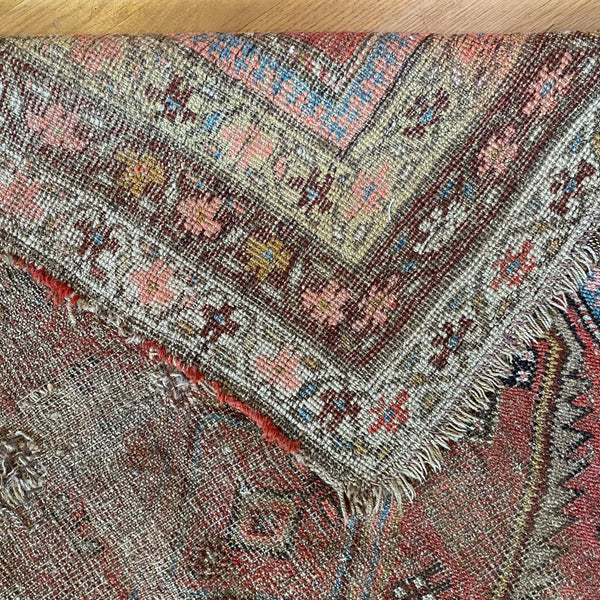 Antique Rug, 3' 9 x 4' 9 Red