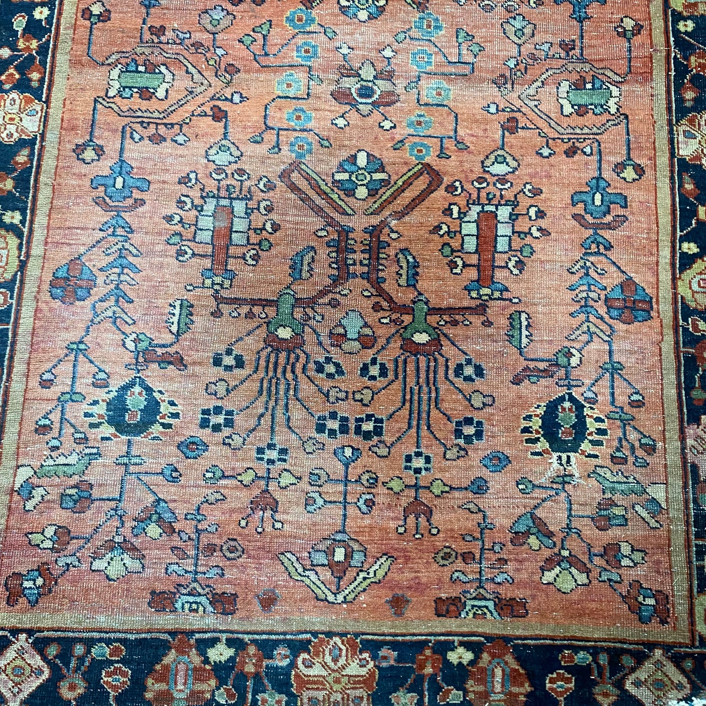 Vintage Rug, 3' 3 x 4' 9 Pink
