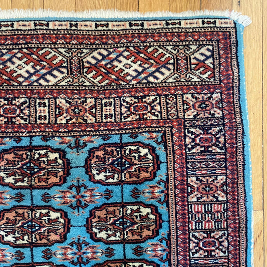 Vintage Rug, 2' 1 x 3' 2 Blue