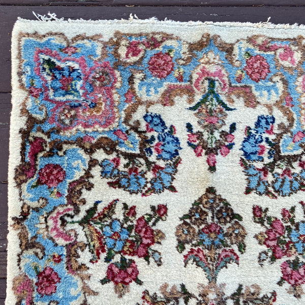 Vintage Rug, 2' x 4' 1 White