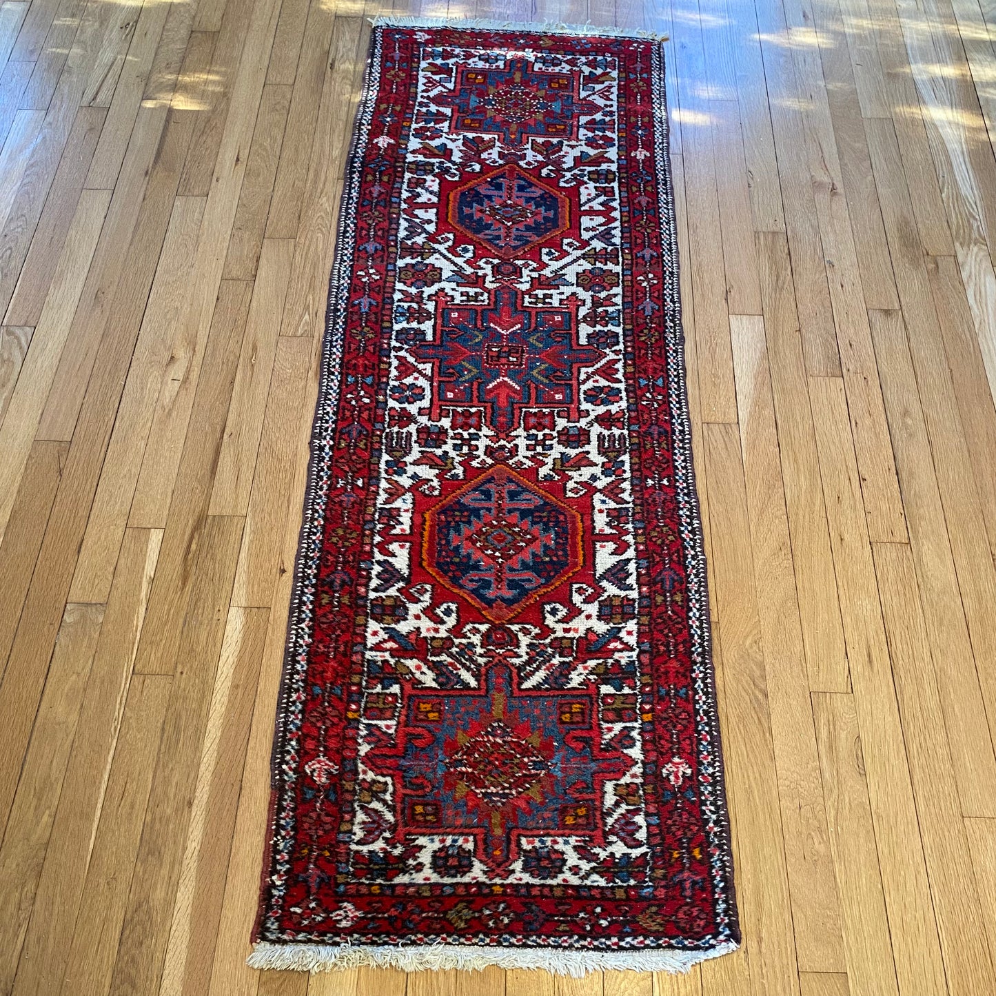 Vintage Rug, 2' x 5' 10 White