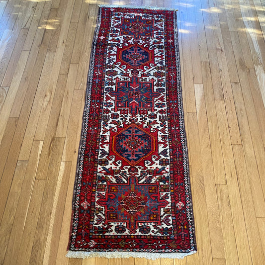 Vintage Rug, 2' x 5' 10 White