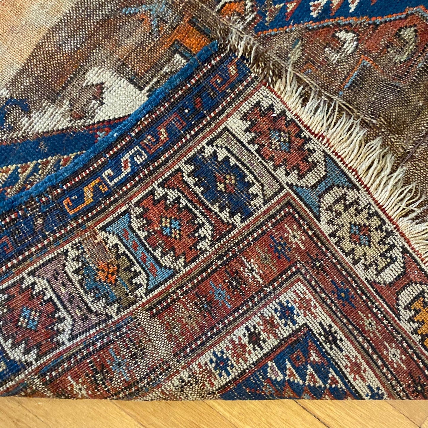 Vintage Rug, 3' 8 x 4' 9 Blue