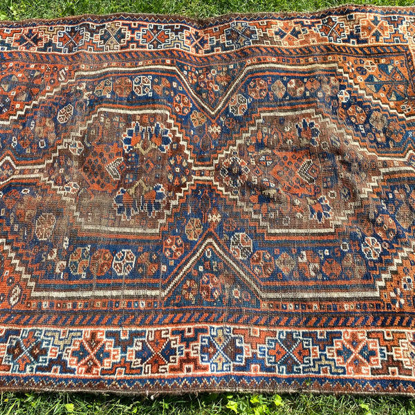 Vintage Rug 4' x 5' 3, Blue