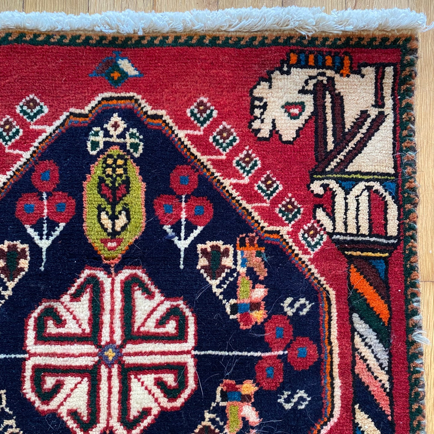 Vintage Rug, 1' 9 x 2' Red