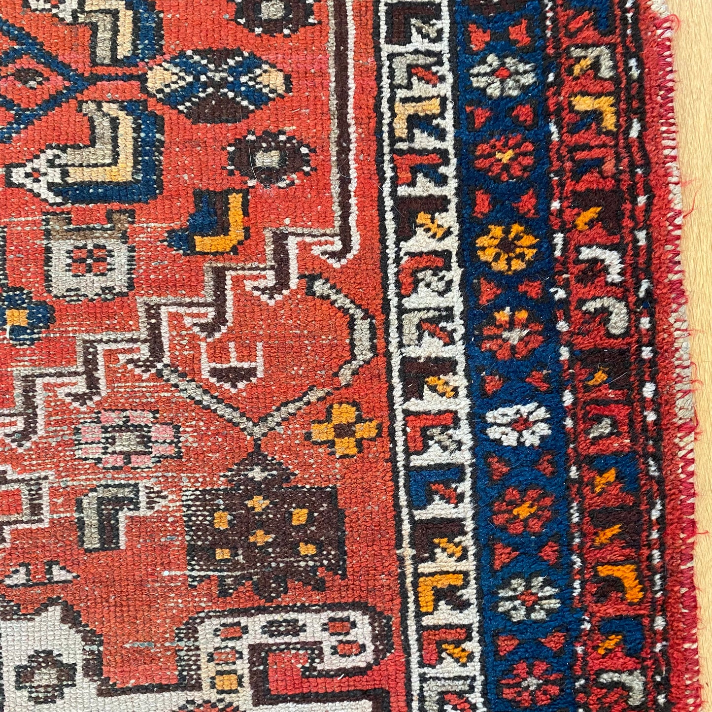 Vintage Rug, 3' 4 x 9' 2 Red