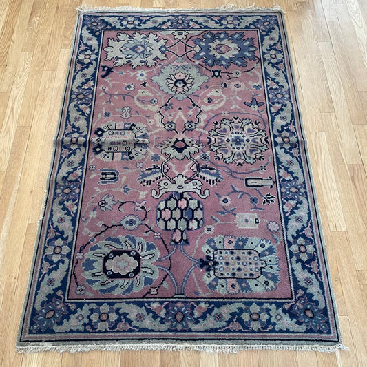 Vintage Rug, 3' 2 x 4' 11 Dark Rose