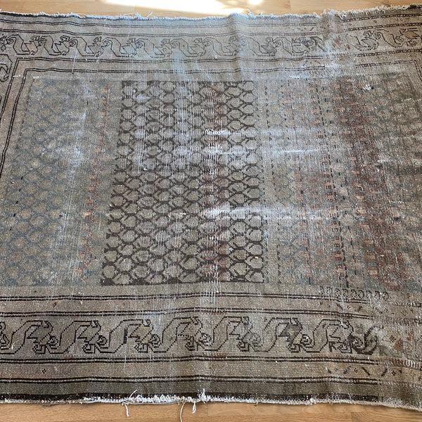 Vintage Rug, 4' 9 x 5' 11 Beige