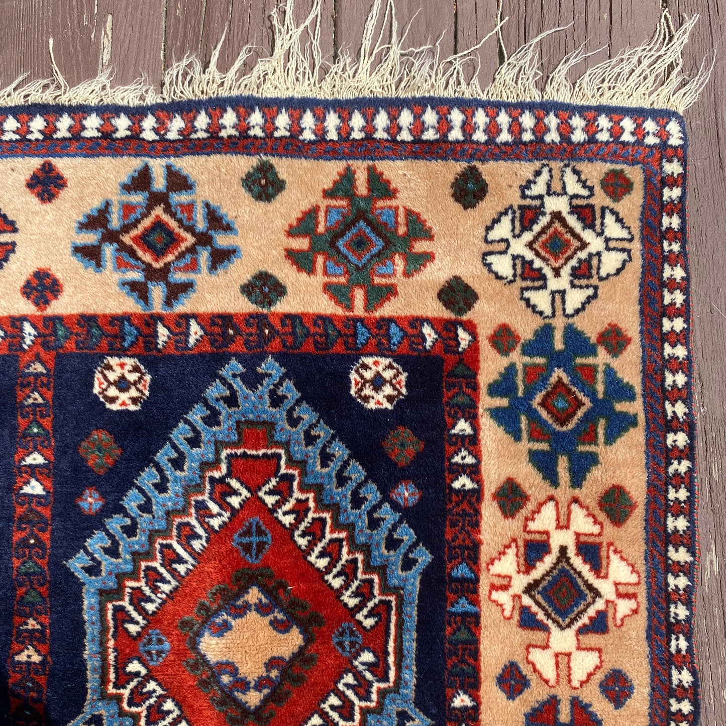 Vintage Rug, 3' 7 x 6' Blue