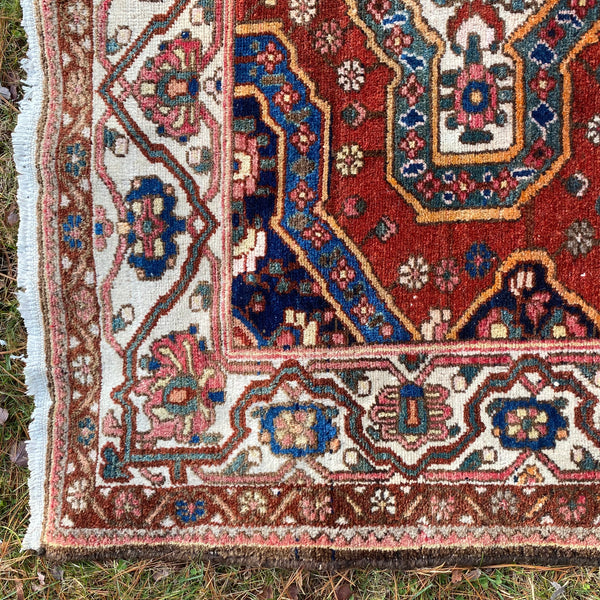 Vintage Rug, 5' 4 x 10' 5 Red