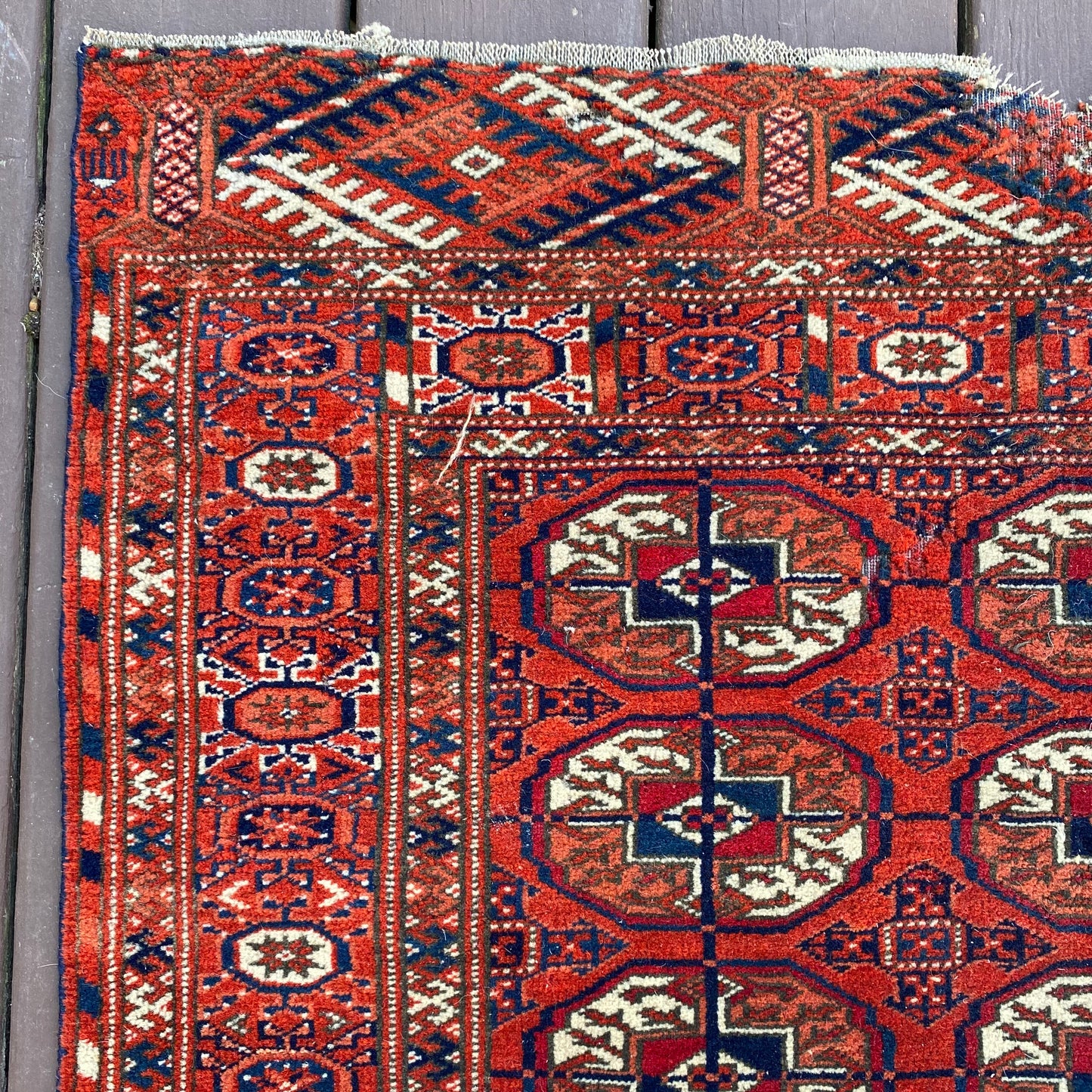 Vintage Rug, 2' 7 x 4' Red Brown