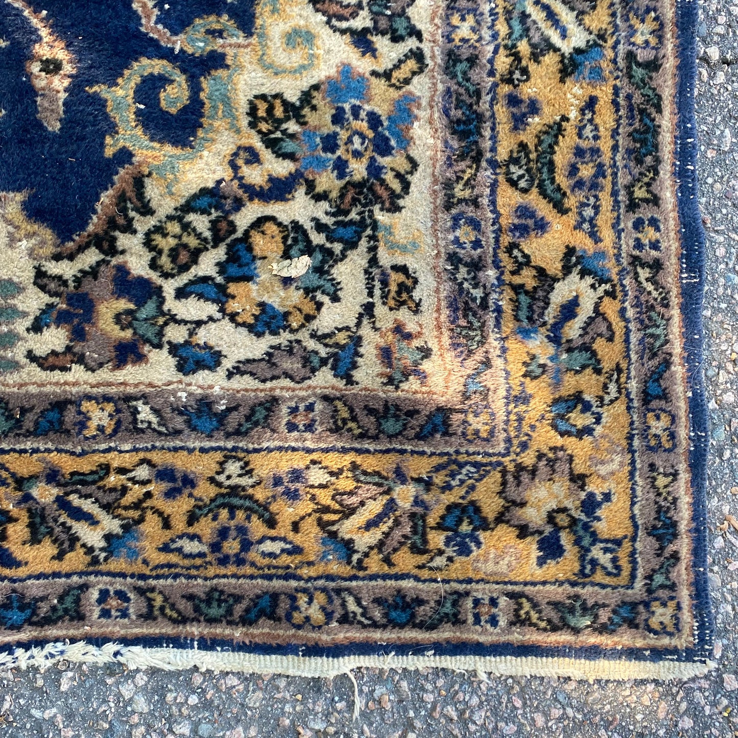 Vintage Rug, 3' 10 x 7' Blue