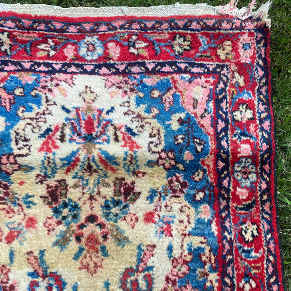 Vintage Rug, 2' 4 x 16' 11 White