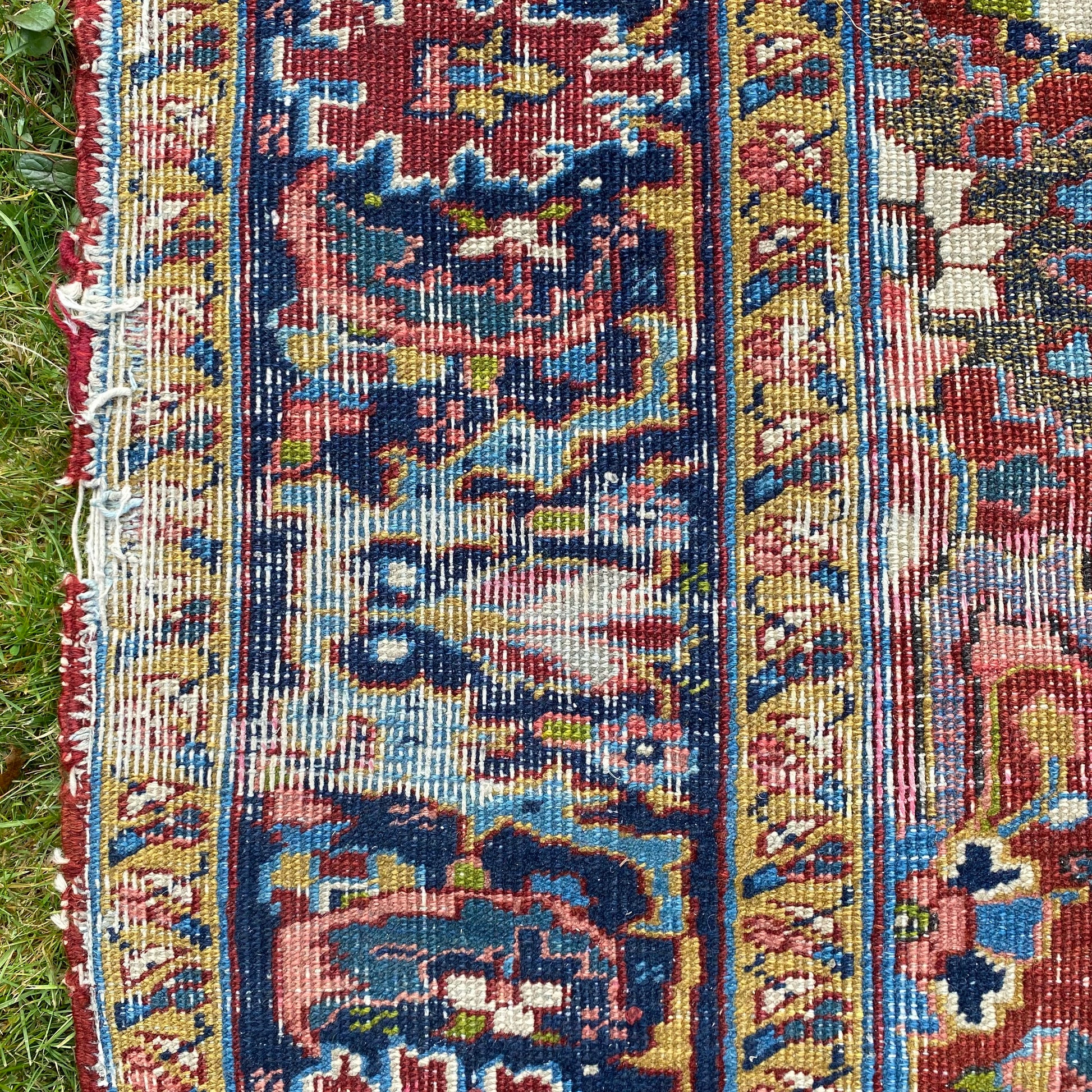 Persian Heriz Rug, 7' 2 x 8' 8 Vintage Red - Jessie's Oriental Rugs