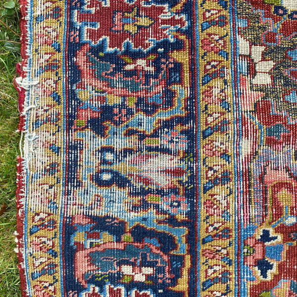 Vintage Rug, 7' 2 x 8' 8 Red