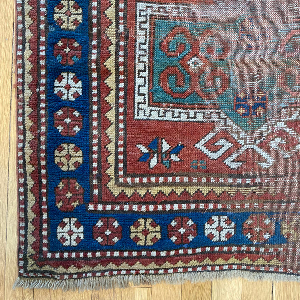 Antique Rug, 3' 1 x 5' 9 Red Brown