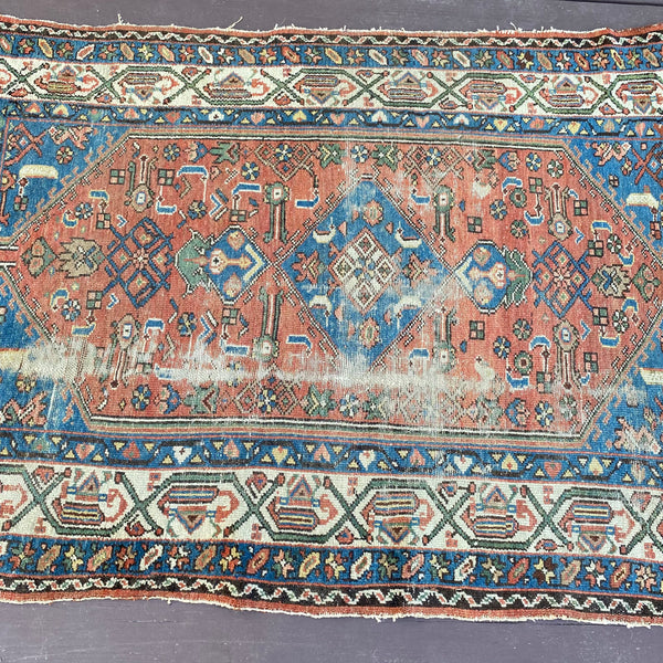 Vintage Rug, 3' 4 x 4' 10 Brown