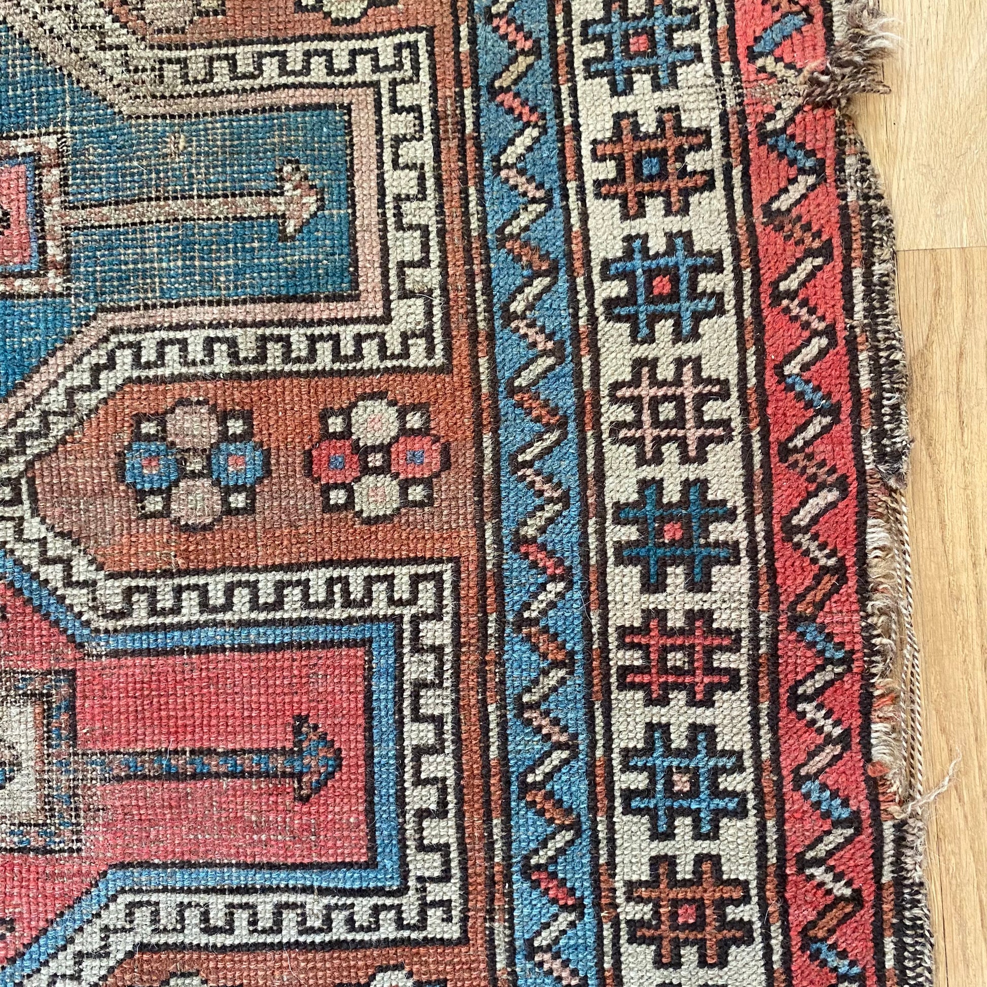 Caucasian Rug, 2' 11 x 3' 10 Antique Brown - Jessie's Oriental Rugs