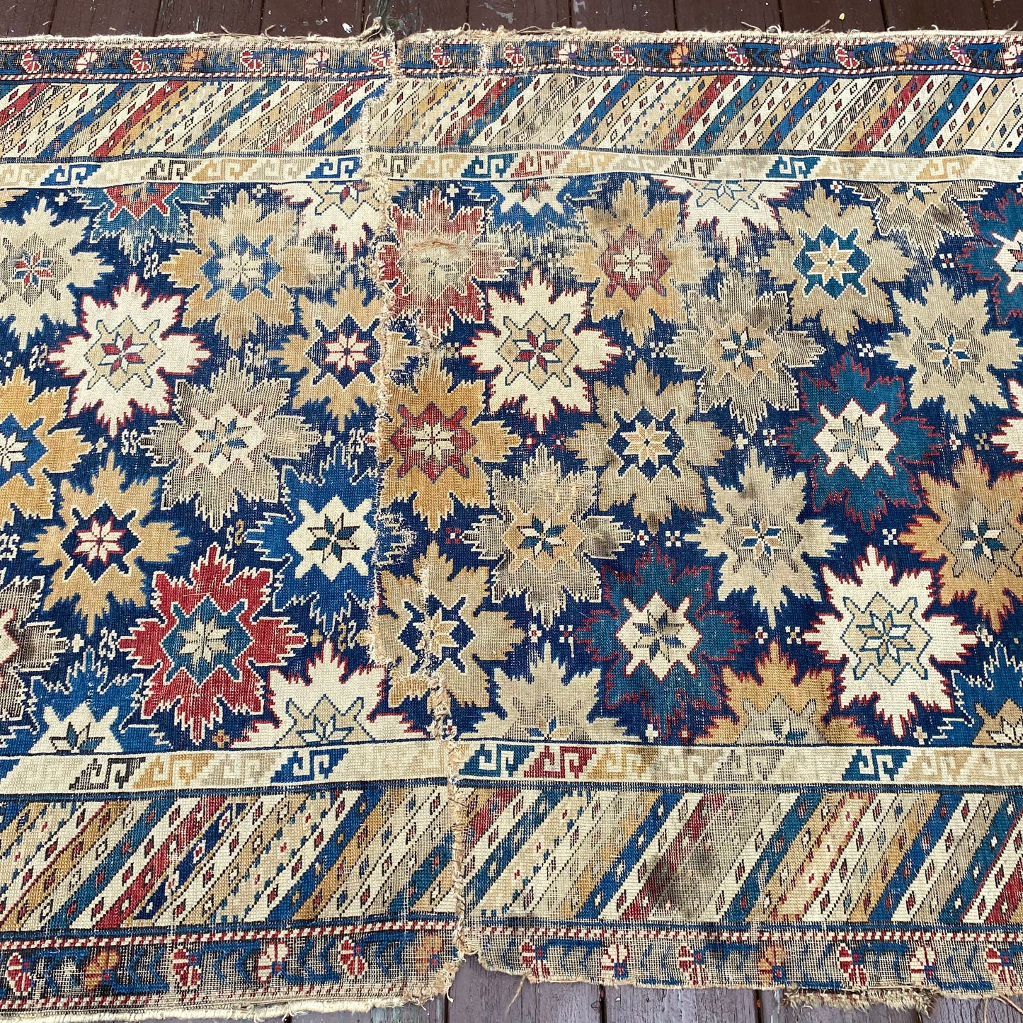 Antique Rug, 4' 1 x 7' 1 Blue