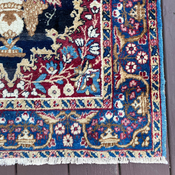 Vintage Rug, 2' 11 x 4' 1 Blue