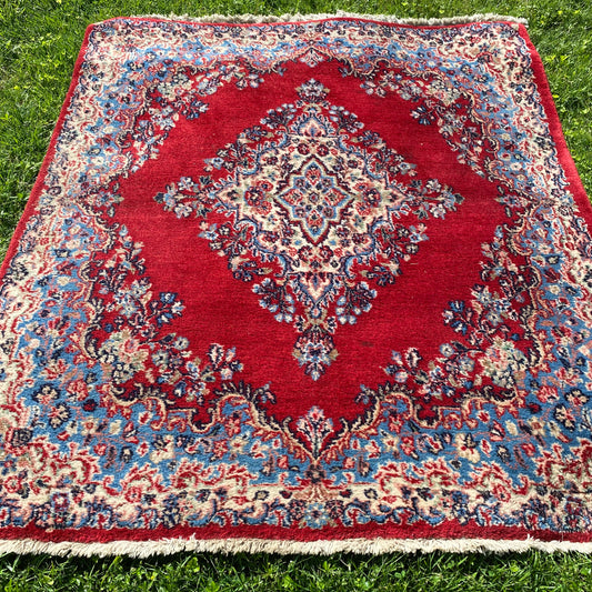 Vintage Rug, 5' 3 x 6' 2 Red