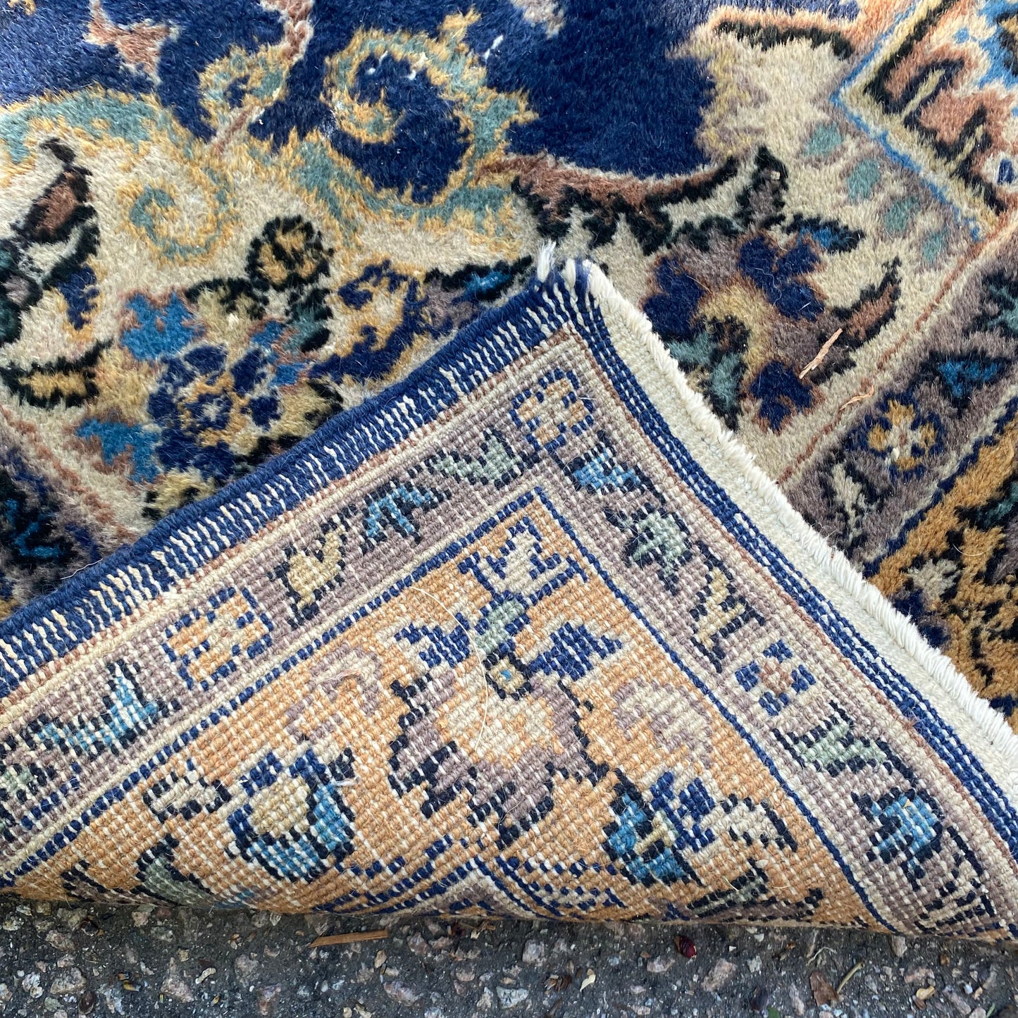 Vintage Rug, 3' 10 x 7' Blue