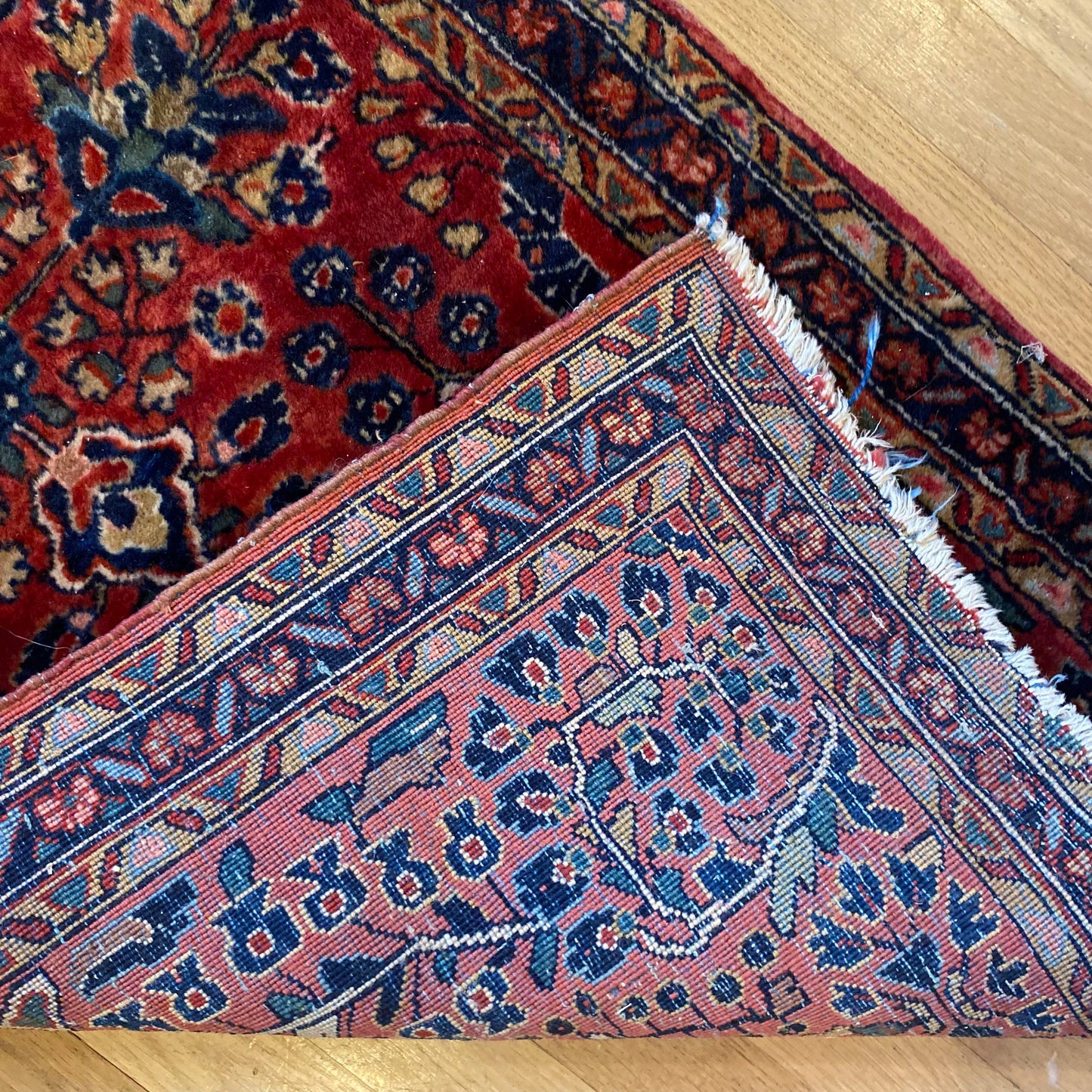 Vintage Rug, 2' x 4' 2 Dark Rose