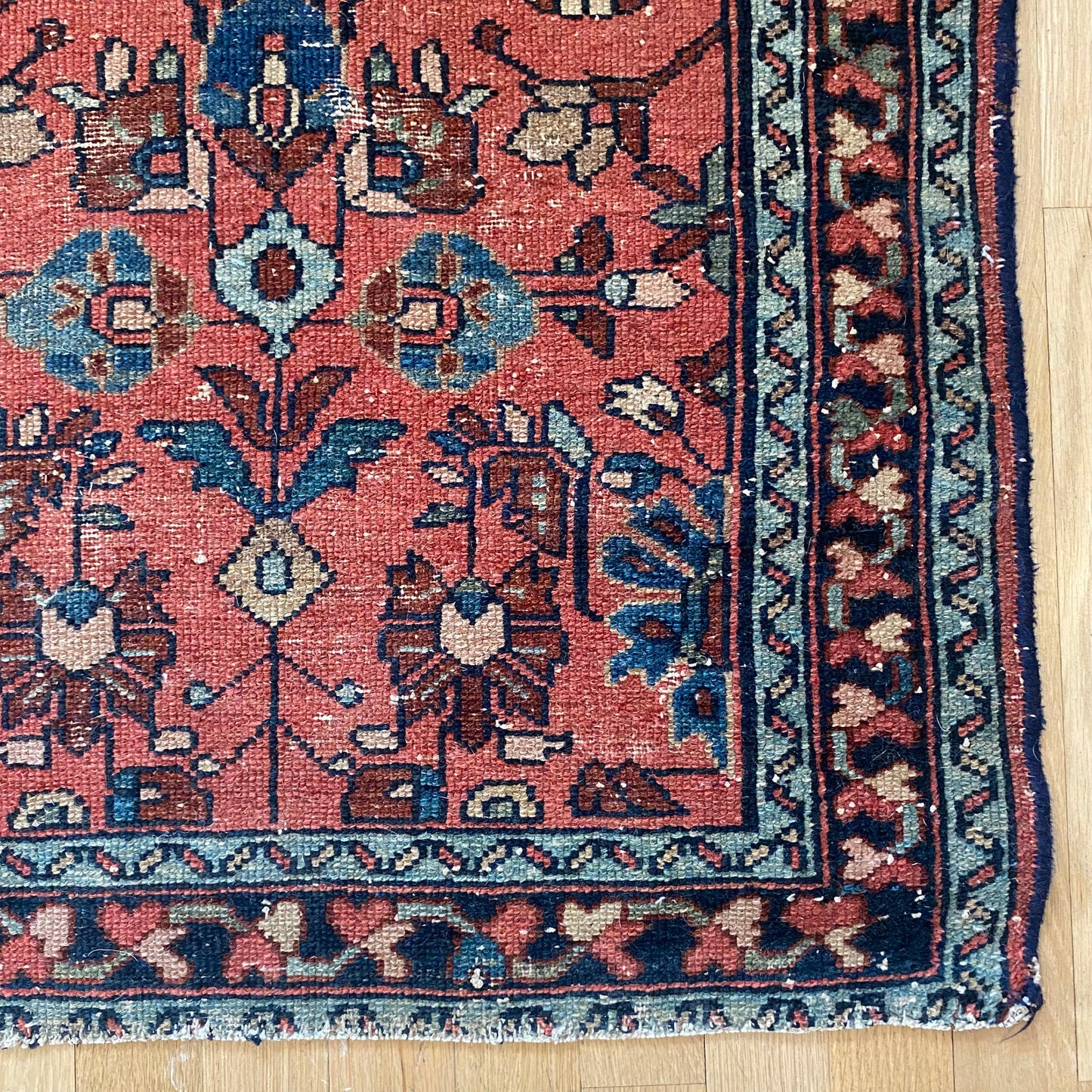 Vintage Rug, 2' 4 x 3' 10 Dark Coral