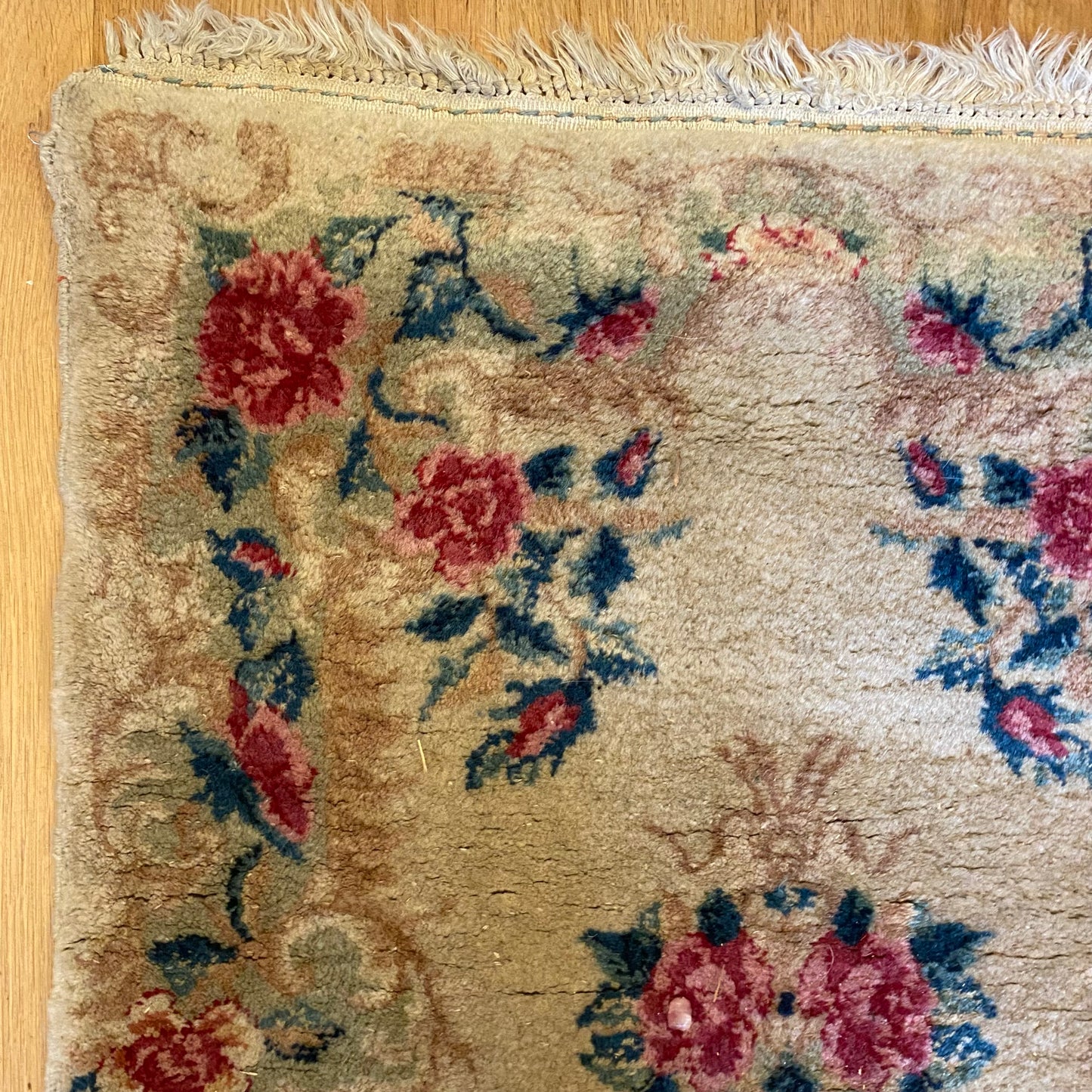 Vintage Rug, 2' x 6' Cream
