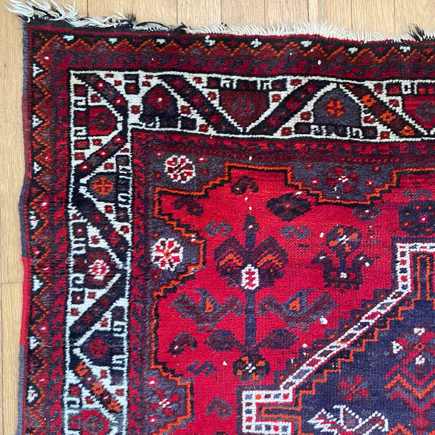 Vintage Rug, 3' 5 x 9' 5 Red