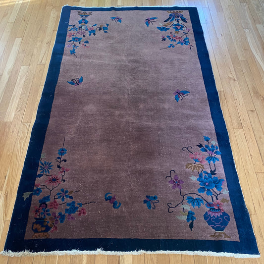 Vintage Rug, 3' 11 x 6' 9 Purple Brown