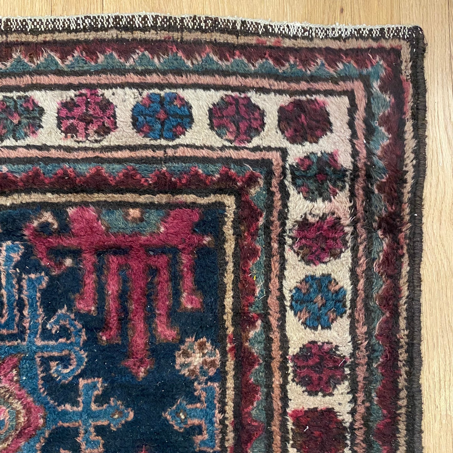 Vintage Persian Rug, 3' 3 x 6' Blue