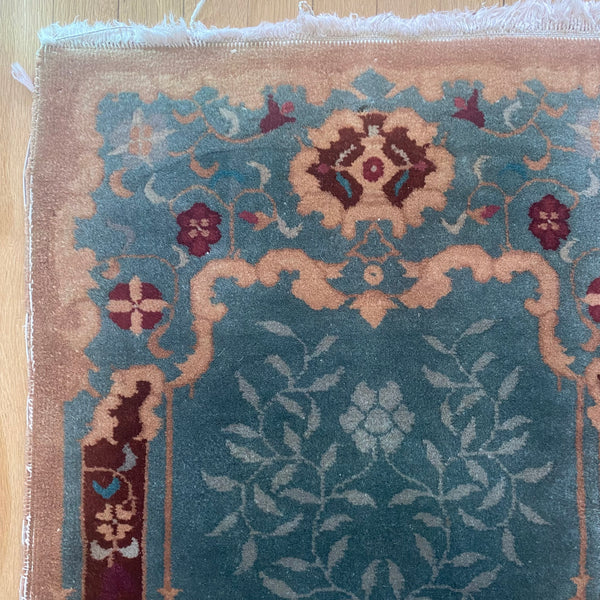 Vintage Rug, 2' x 4' 1 Blue