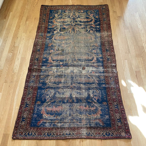 Vintage Rug, 3' 4 x 6' Blue