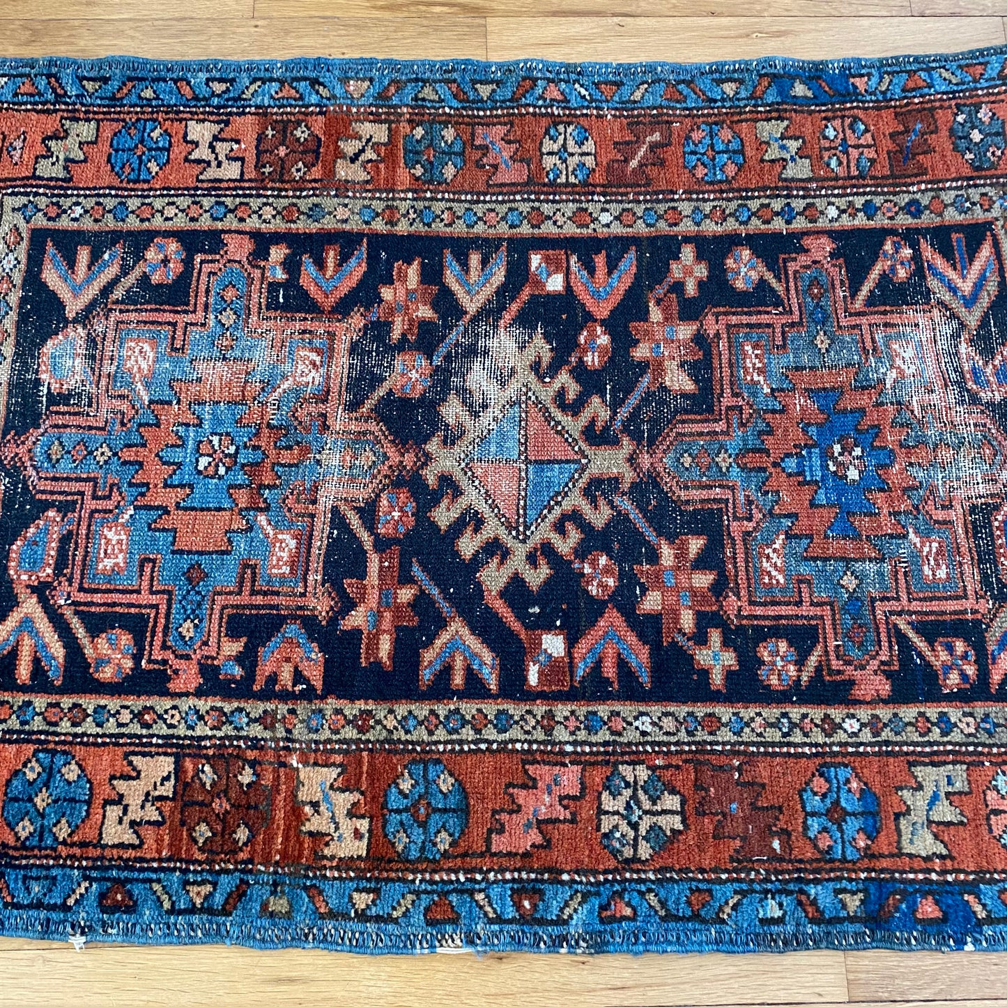 Vintage Rug, 3' x 4' 5 Blue