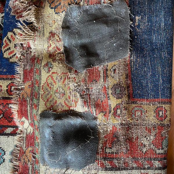 Antique Rug, 3' 5 x 7' 5 Blue