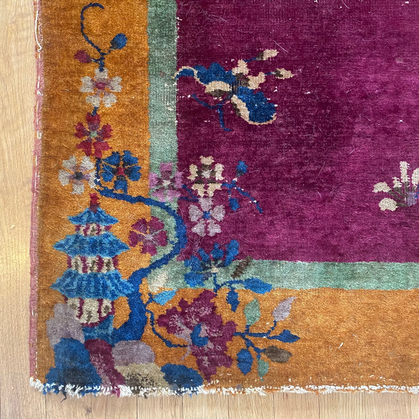 Chinese Nichols, 2' 7 x 4' 11 Vintage Purple