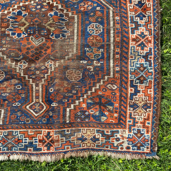 Vintage Rug 4' x 5' 3, Blue