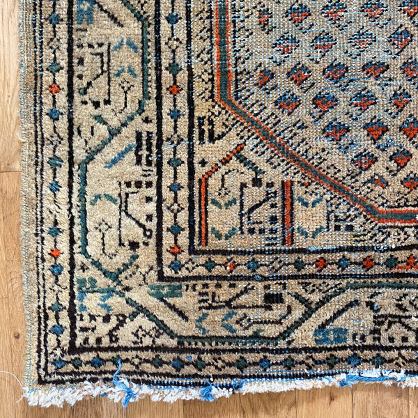 Vintage Rug, 2' 6 x 4' 2 Cream