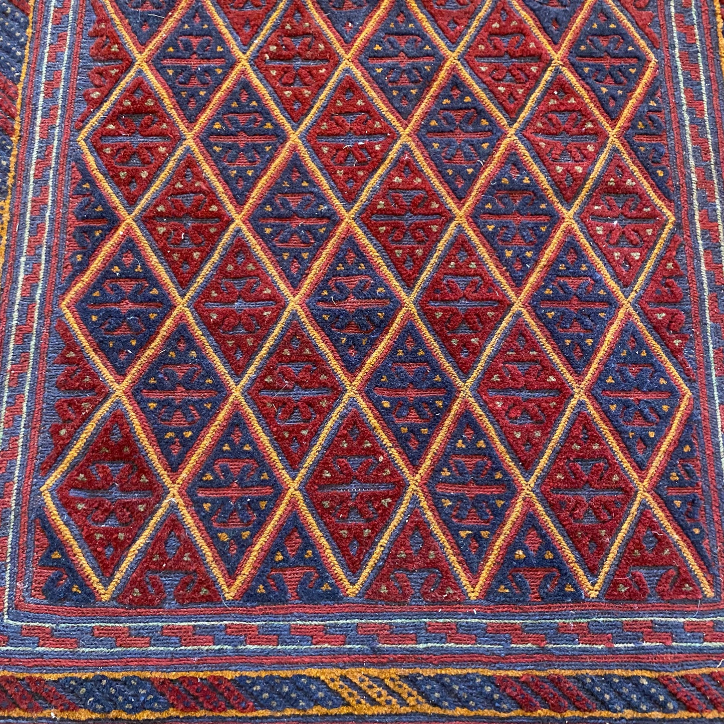 Vintage Rug, 3' 9 x 4' 2 Blue