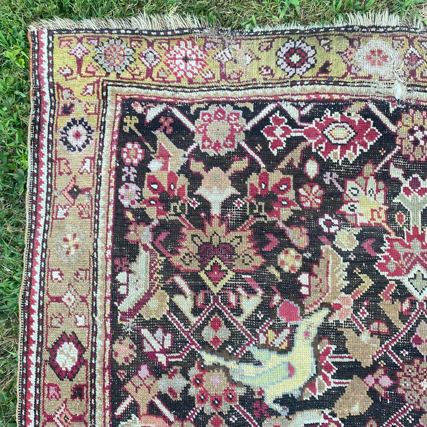 Vintage Rug, 4' 2 x 7' Brown
