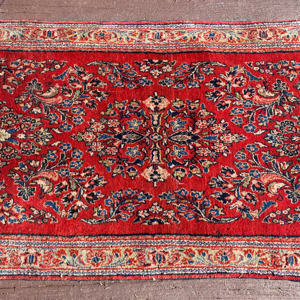 Vintage Rug, 2' 1 x 4' 1 Red