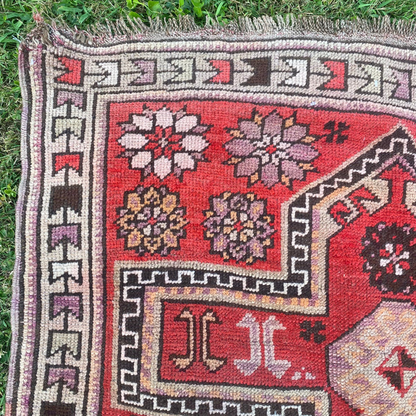 Vintage Rug, 3' 5 x 6' Red