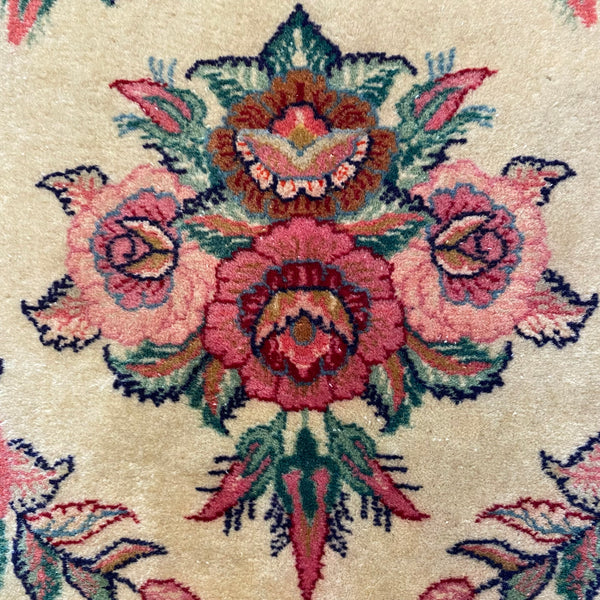 Vintage Rug, 2' 8 x 2' 2 Cream