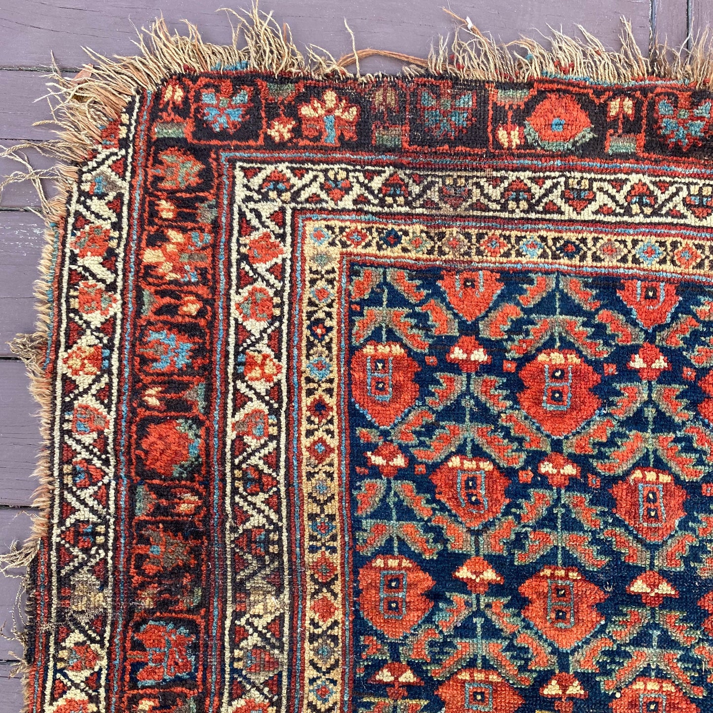 Vintage Rug, 3' 10 x 8' Blue