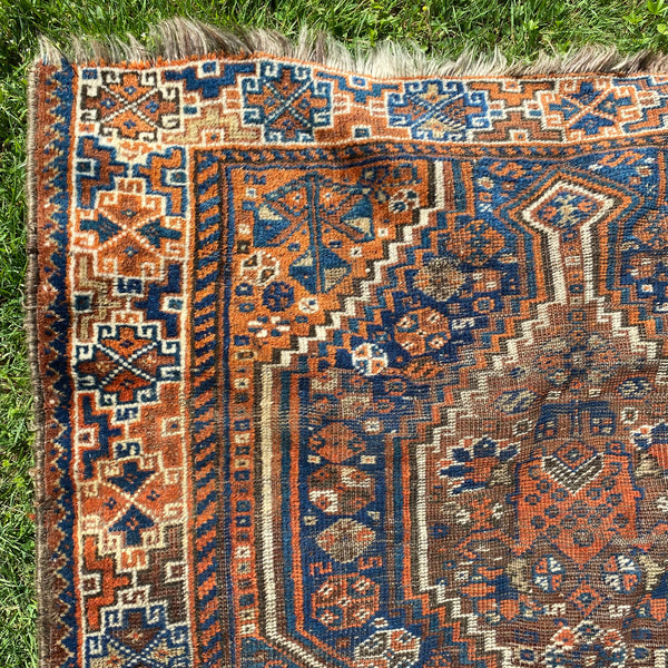 Vintage Rug 4' x 5' 3, Blue